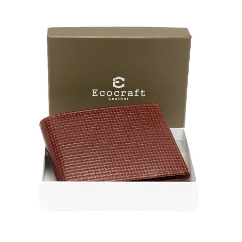 Mens Bifold knitted Brown